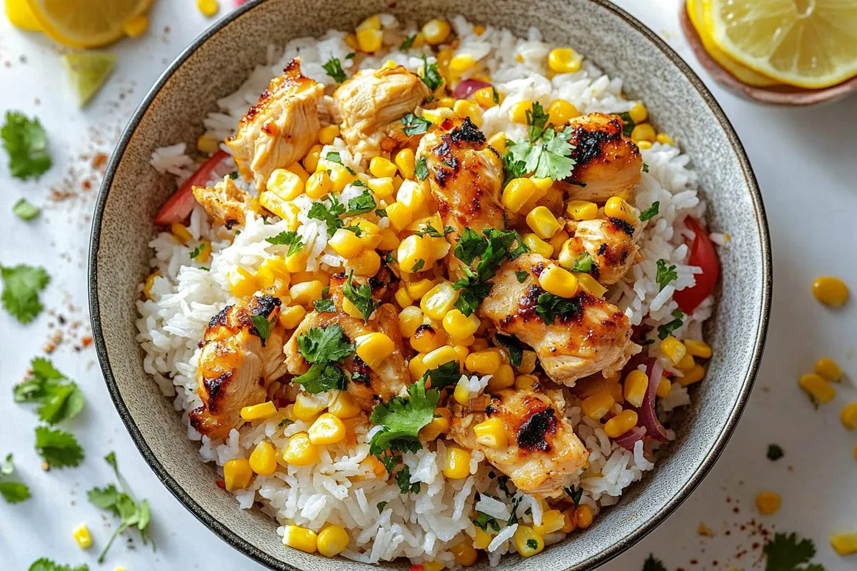 Corn Chicken Rice Close-Up