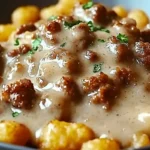 Tater Tot Breakfast Bowl with Sausage Gravy