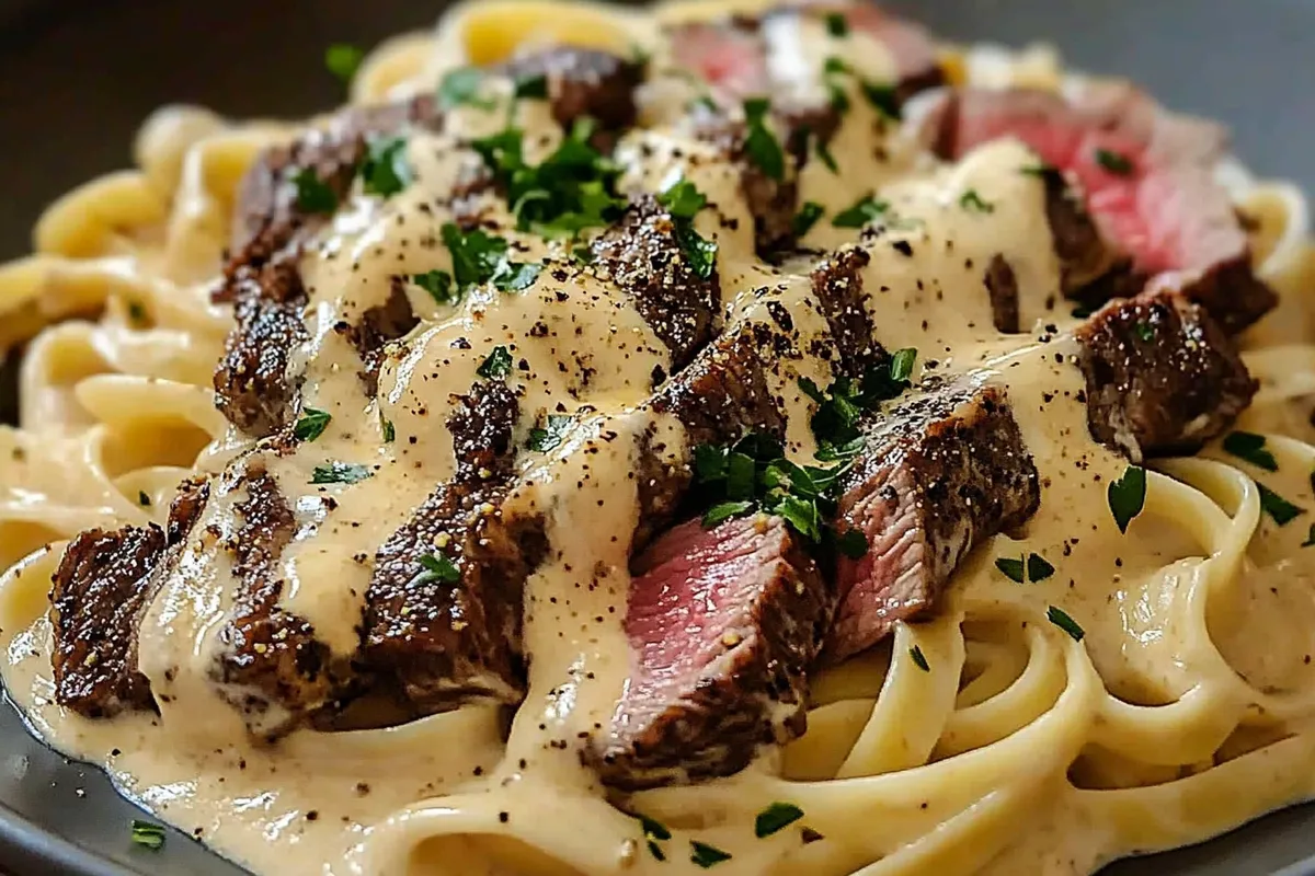 Creamy Cajun Steak Alfredo with a Twist