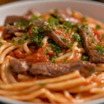 Beef Pasta with Tomato Sauce