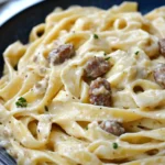 Creamy Italian Sausage Fettuccine Pasta