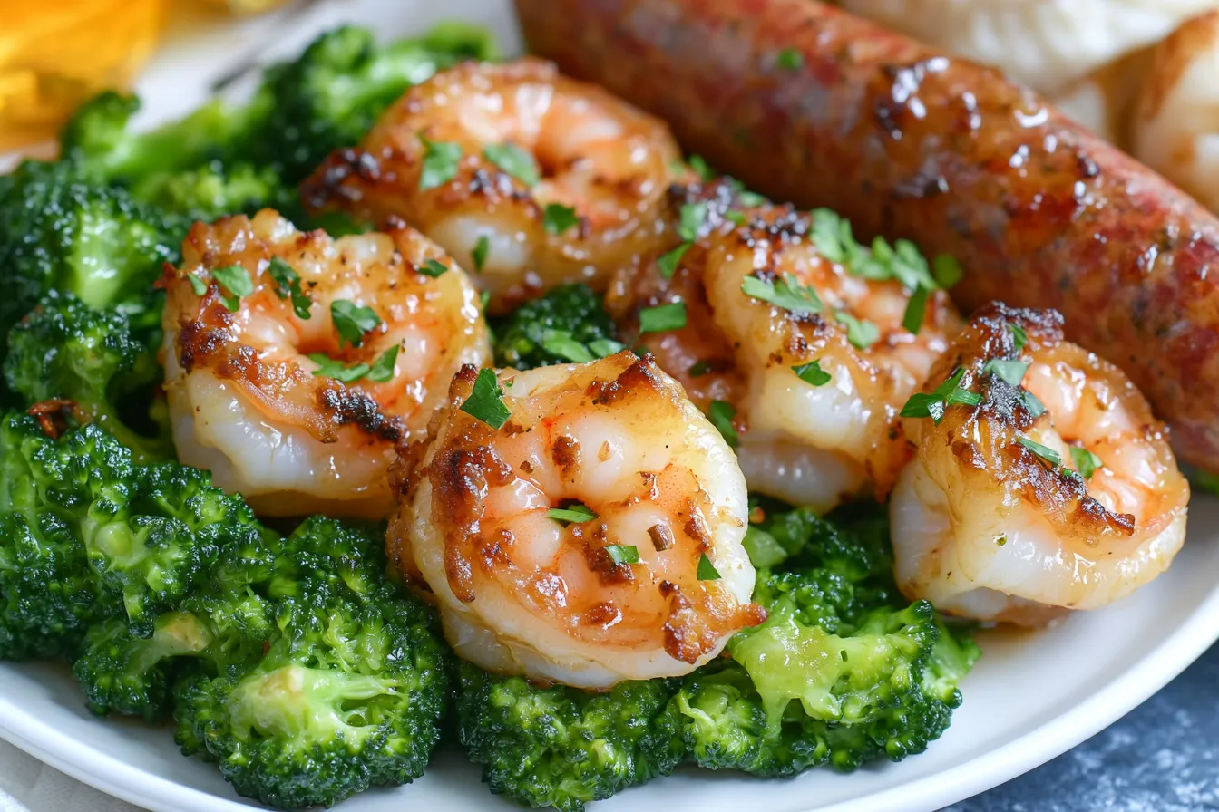 Honey Garlic Shrimp Sausage & Broccoli