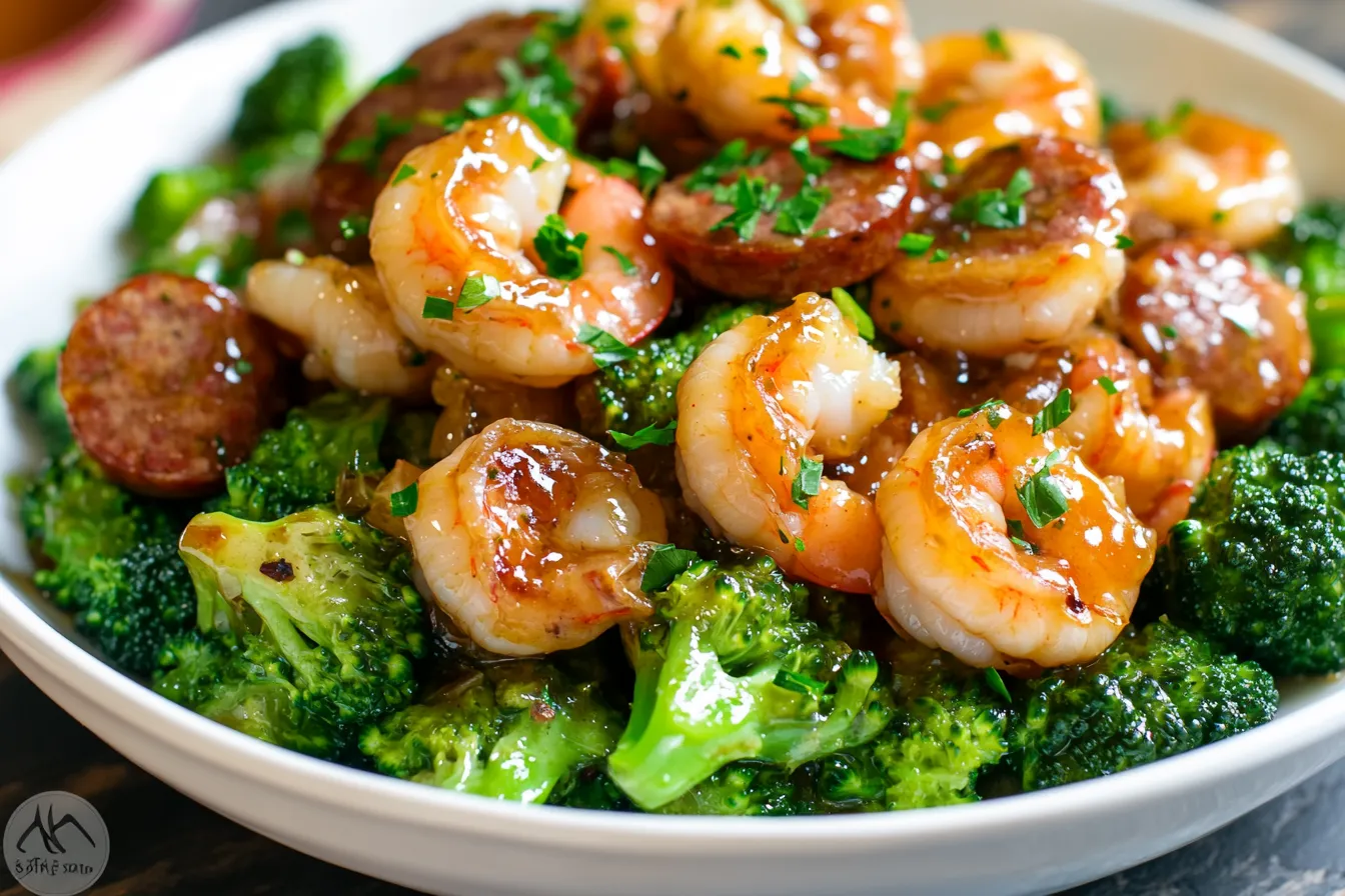 Honey Garlic Shrimp Sausage & Broccoli