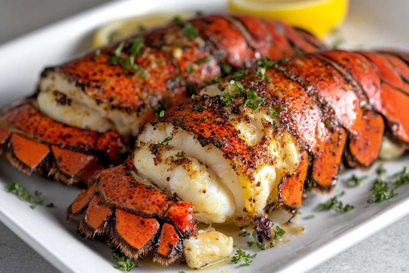 Lobster Tail With Lemon, Garlic And Aleppo Pepper