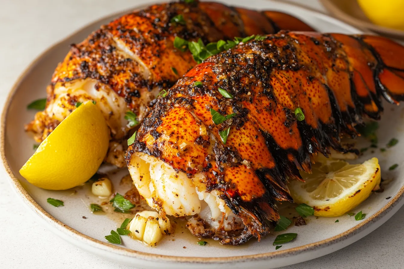 Lobster Tail With Lemon, Garlic And Aleppo Pepper