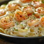 One Pan Shrimp Fettuccine Alfredo with a Twist