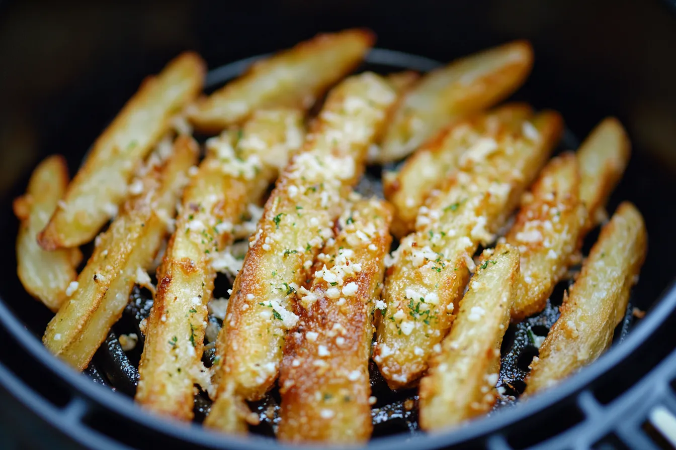crispy air fryer garlic parmesan fries