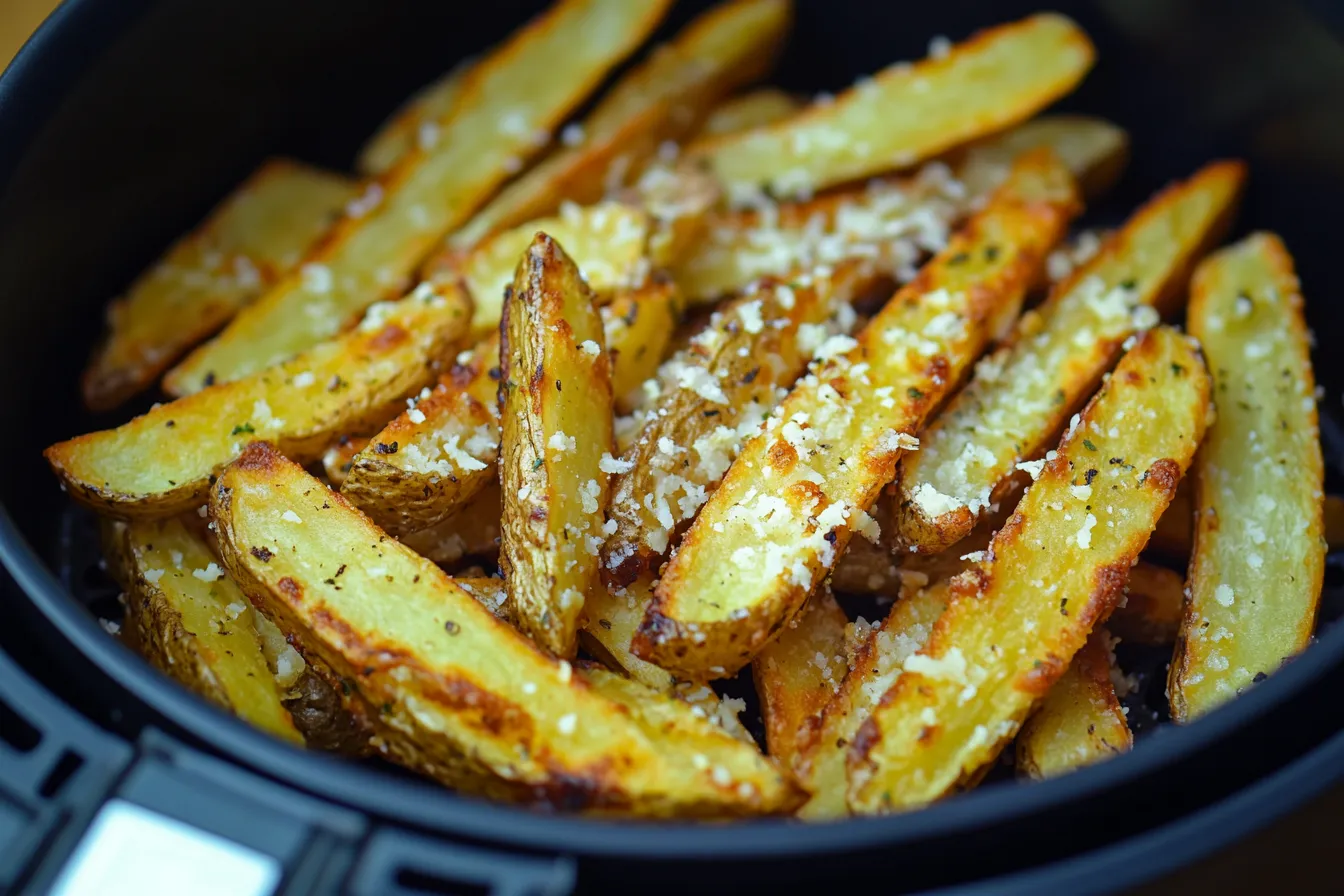 crispy air fryer garlic parmesan fries