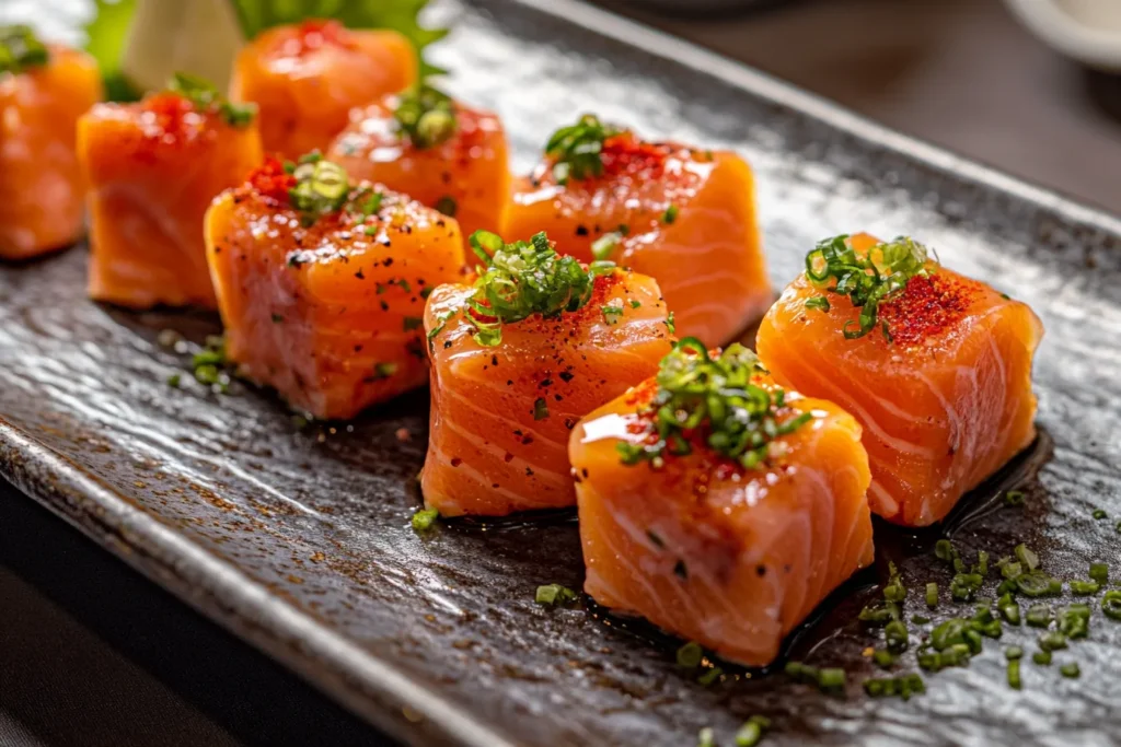 salmon sashimi