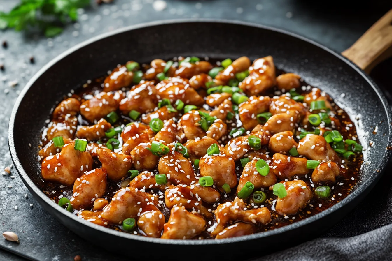 sticky sesame chicken