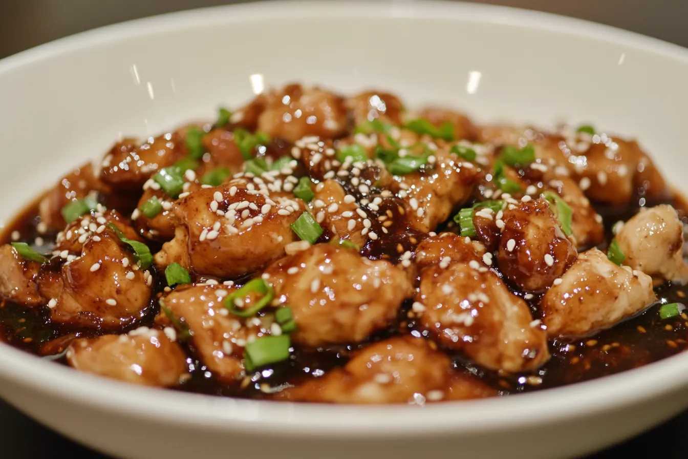 sticky sesame chicken