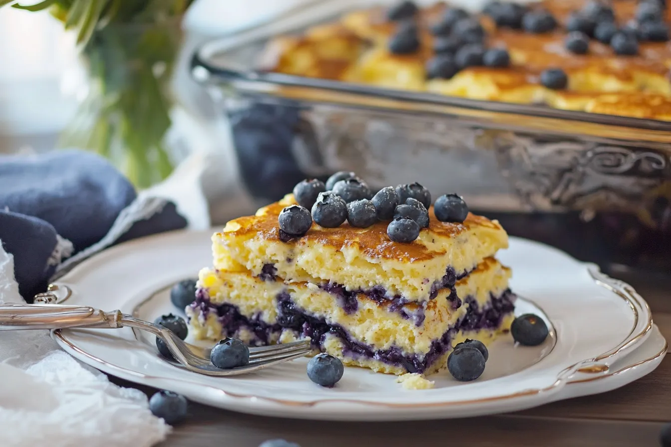 Blueberry Buttermilk Pancake Casserole