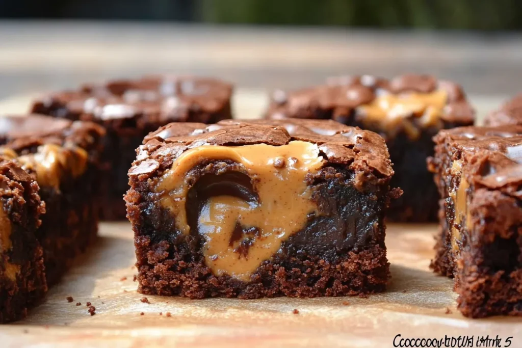 CHOCOLATE PEANUT BUTTER BROWNIE