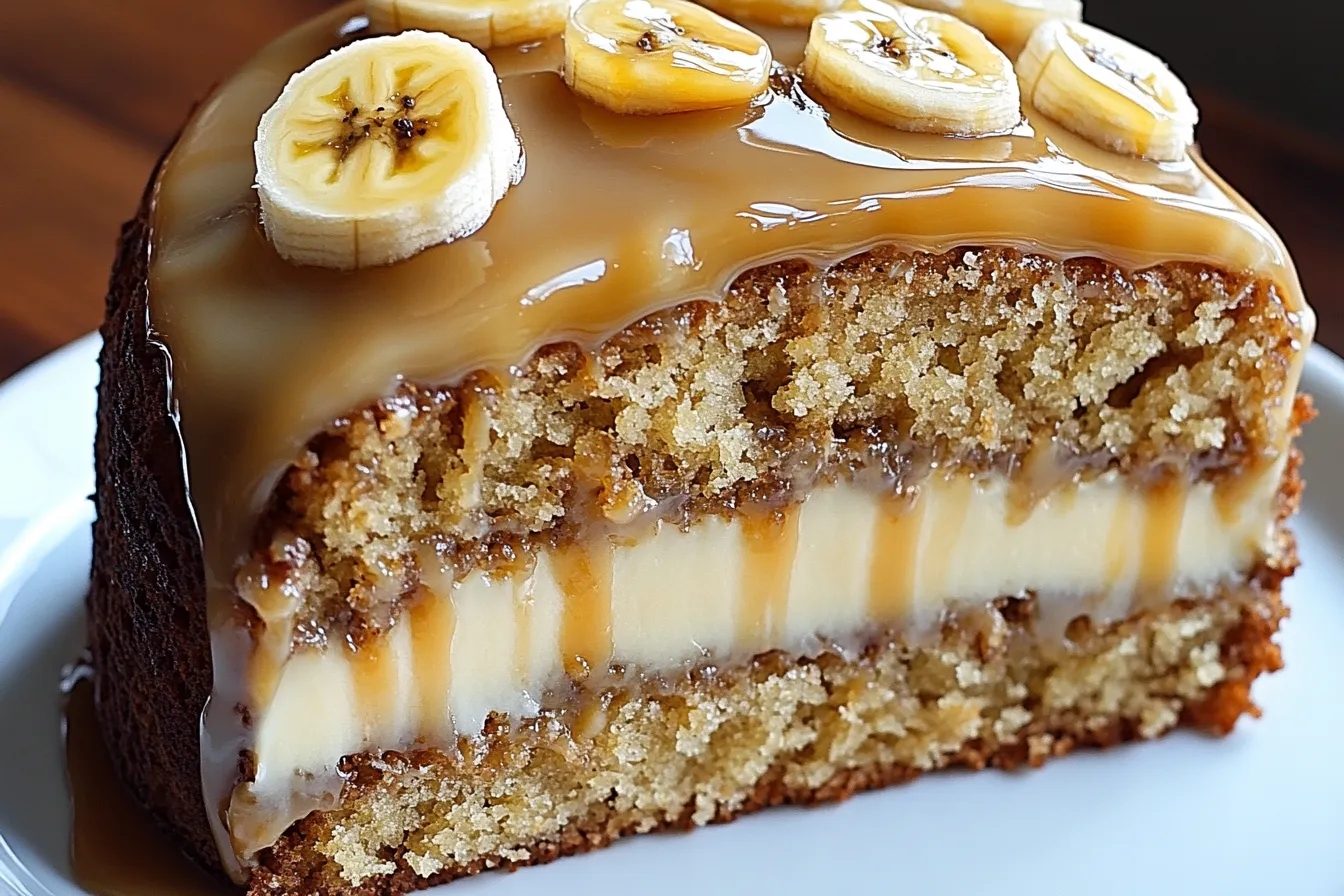 Caramel Banana Cake