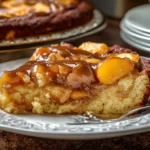 Caramel Peach Dump Cake