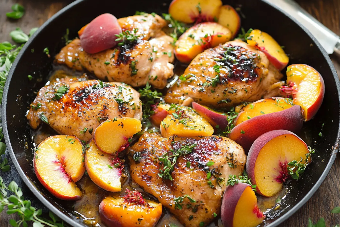 Chicken with Peaches