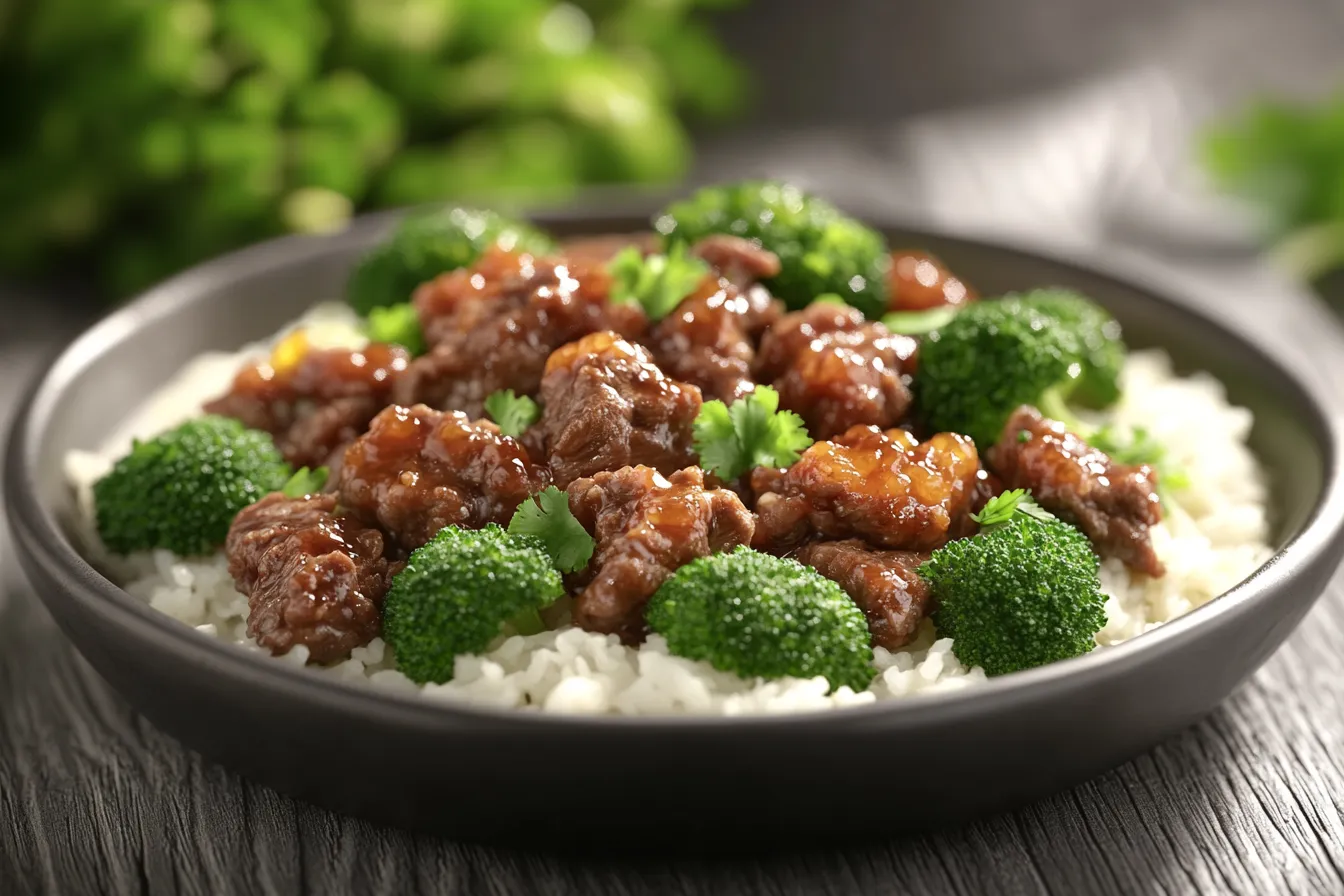 Chinese beef and broccoli