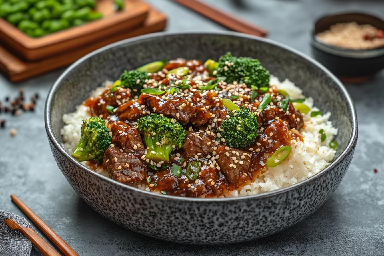 Chinese beef and broccoli