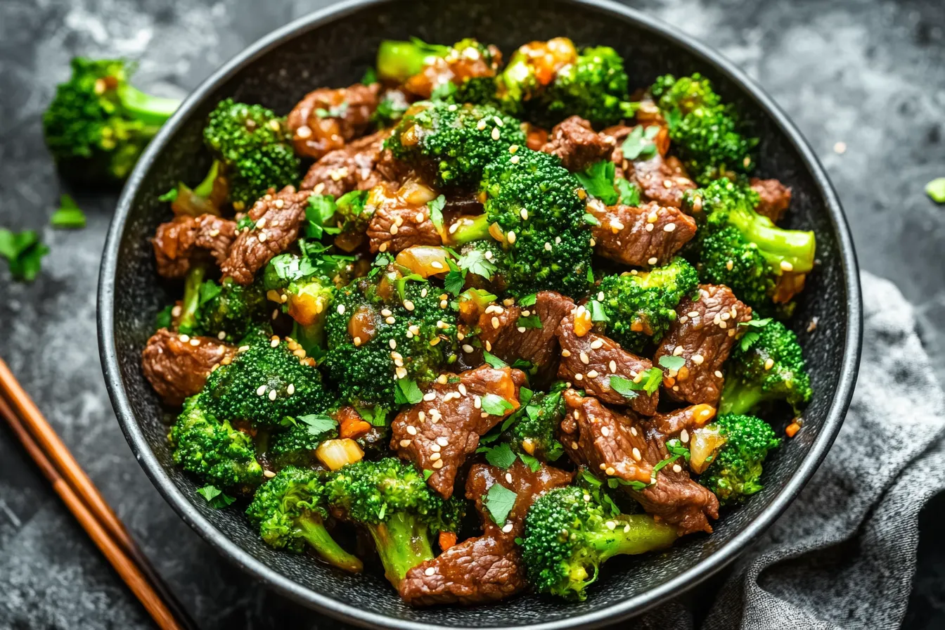 Chinese beef and broccoli