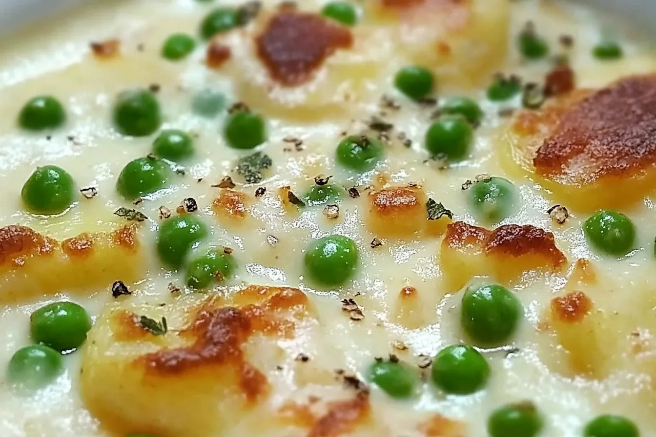 Creamed Potatoes and Peas