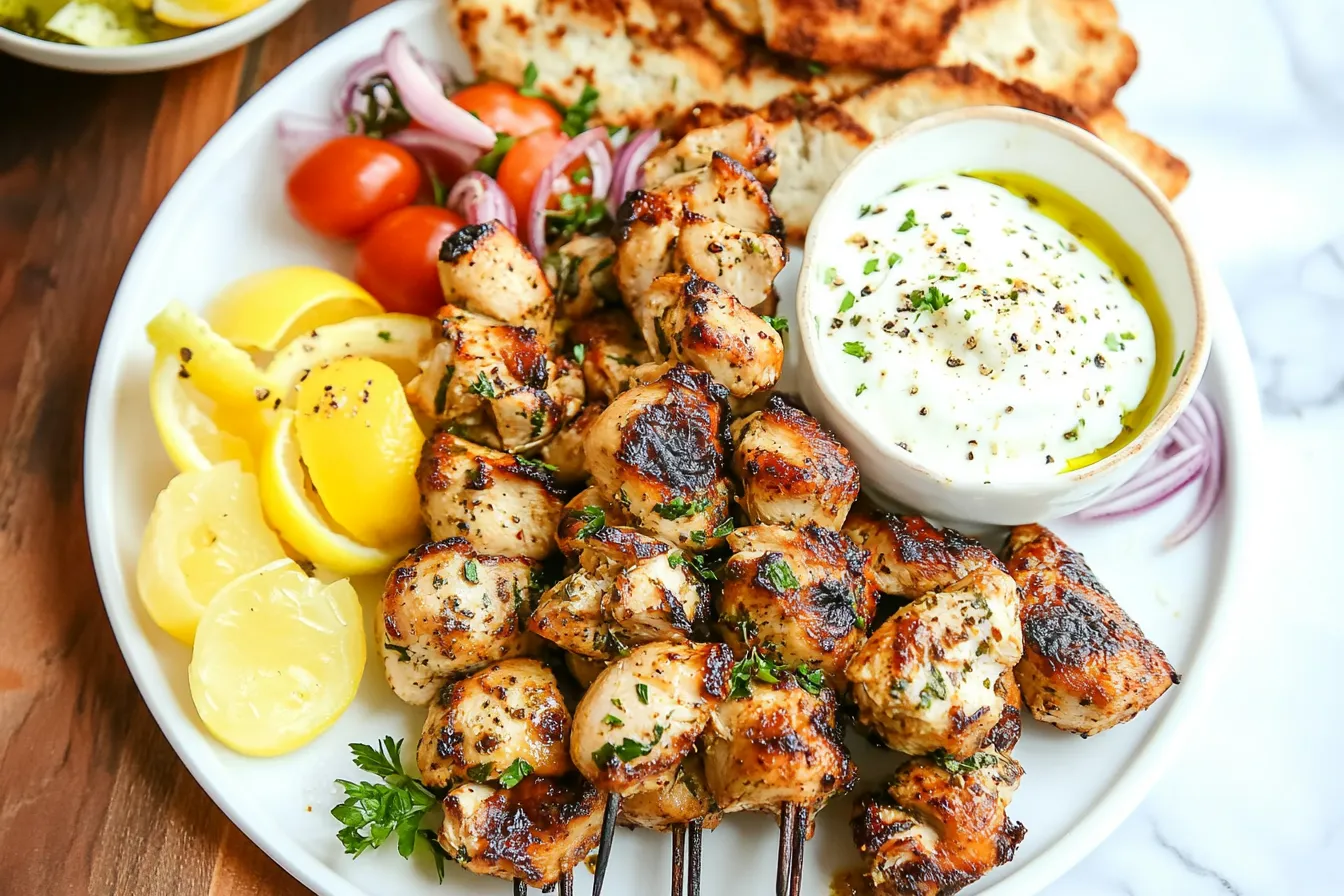 GREEK CHICKEN KABOBS