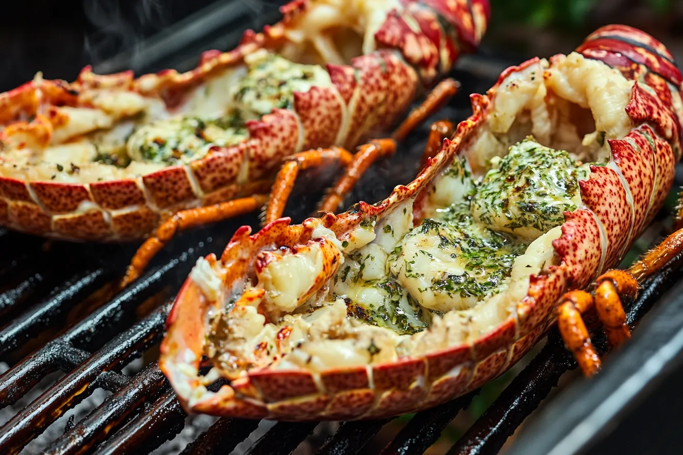 Lobster on the Grill with Herb Butter