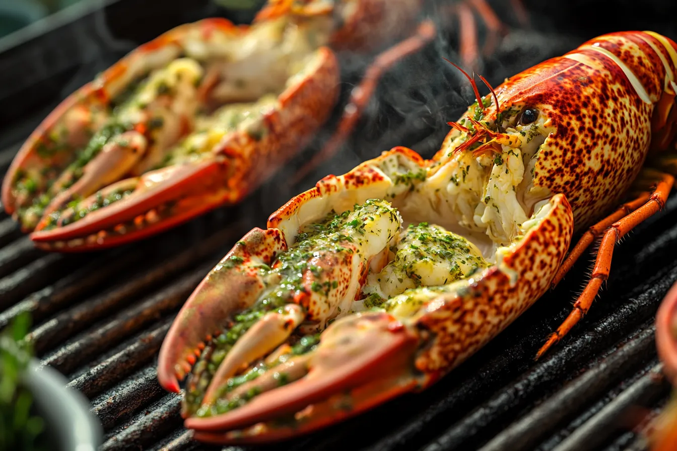 Lobster on the Grill with Herb Butter