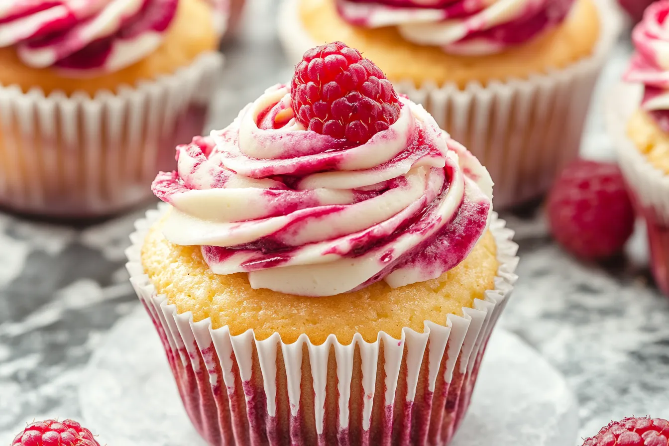 Raspberry Swirl Cupcakes