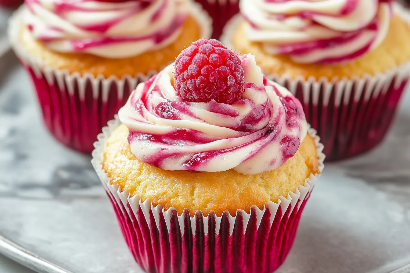 Raspberry Swirl Cupcakes