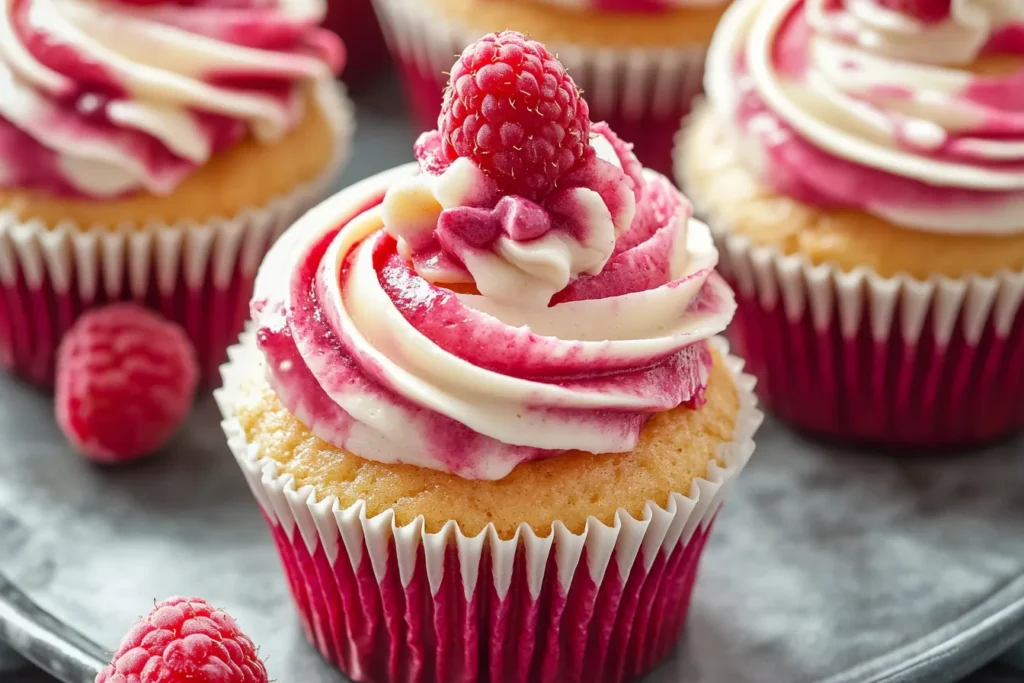 Raspberry Swirl Cupcakes
