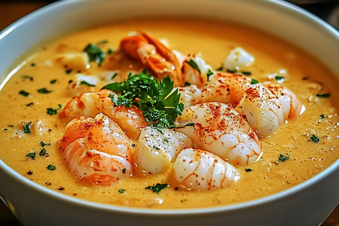 Rich Seafood Bisque Bowl