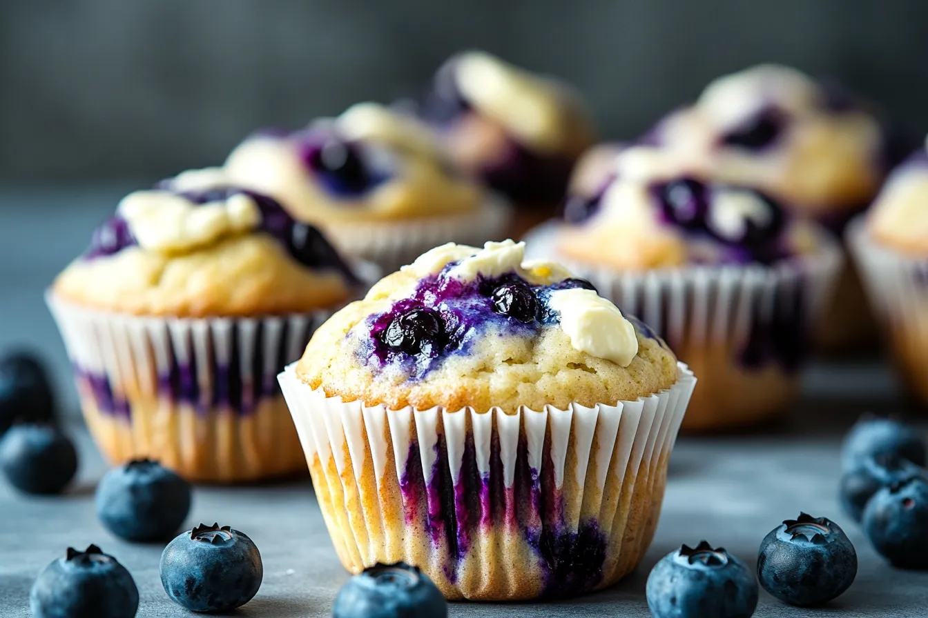 Scrumptious Blueberry Cream Cheese Muffins