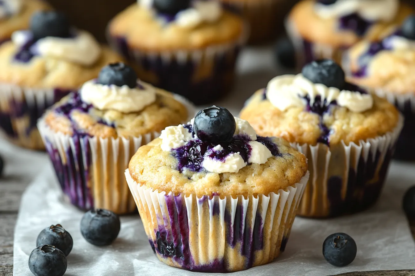 Scrumptious Blueberry Cream Cheese Muffins