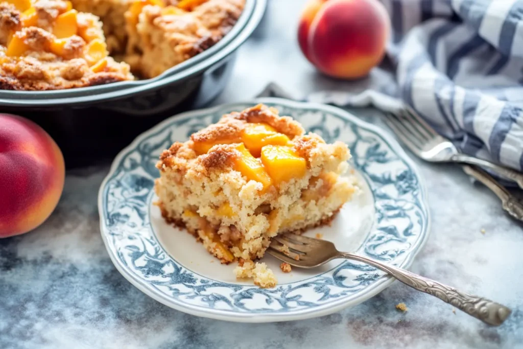 Slow Cooker Peach Dump Cake