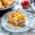 Slow Cooker Peach Dump Cake