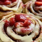 Strawberry Cheesecake Cinnamon Rolls