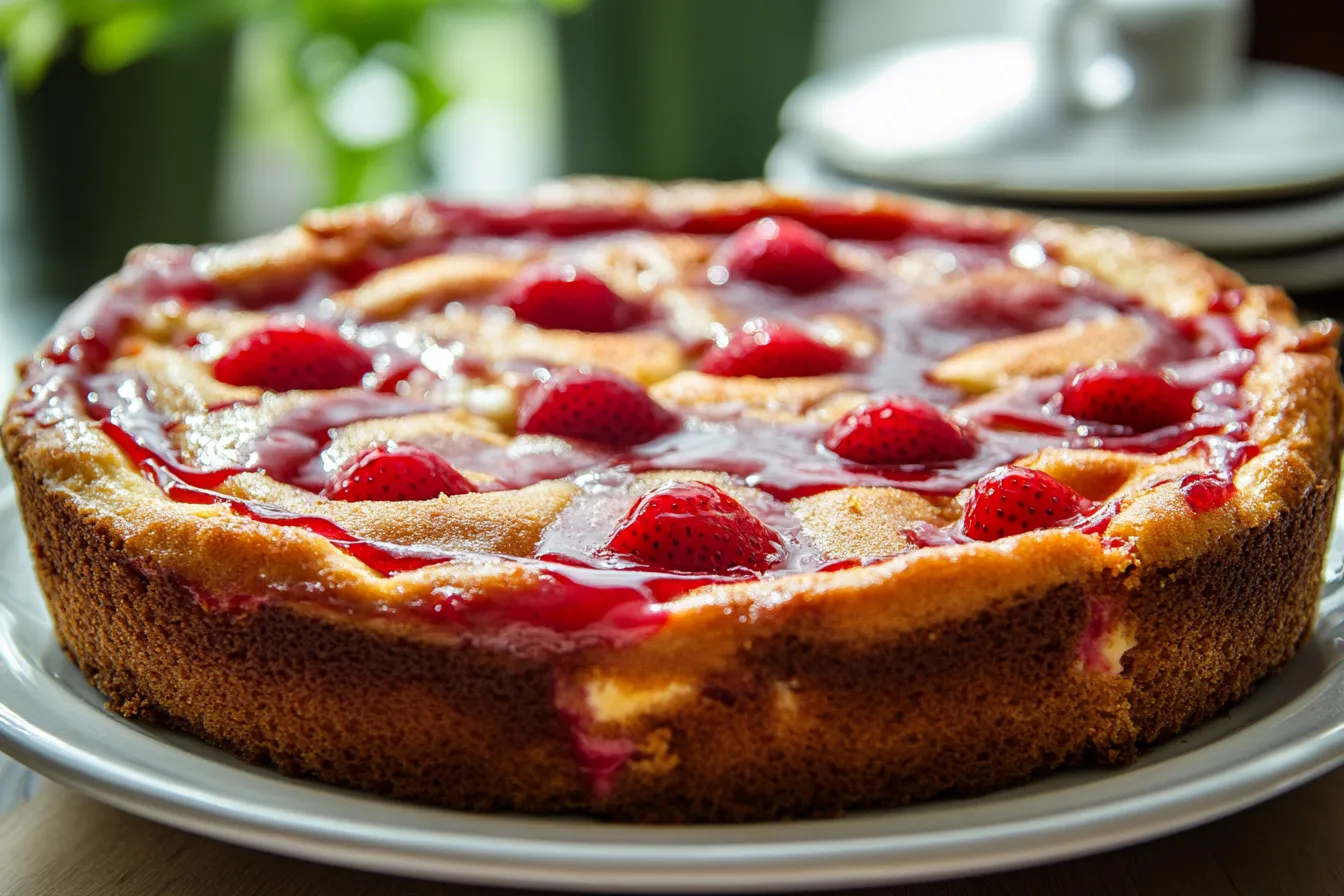 Strawberry Cheesecake Dump Cake
