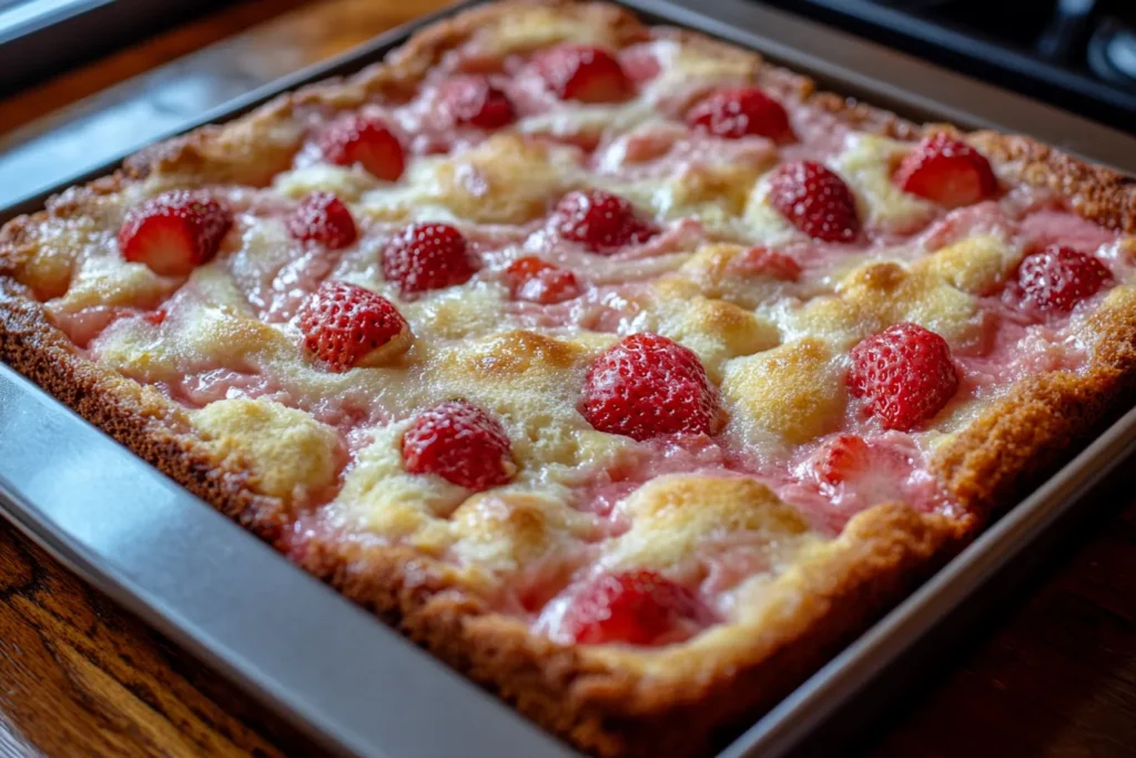 Strawberry Cheesecake Dump Cake