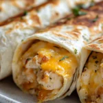 cheesy garlic chicken wraps