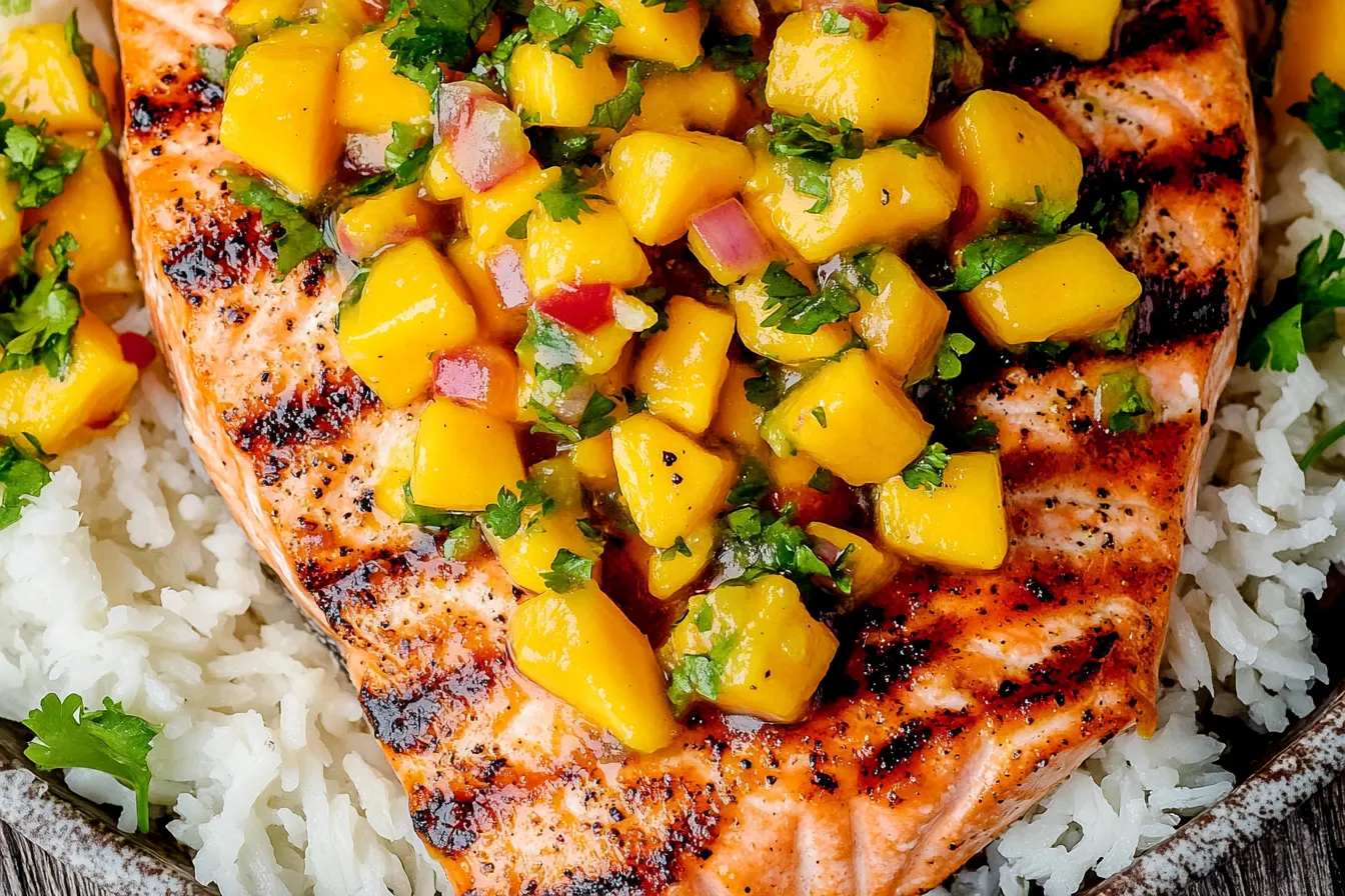 salmon with mango salsa