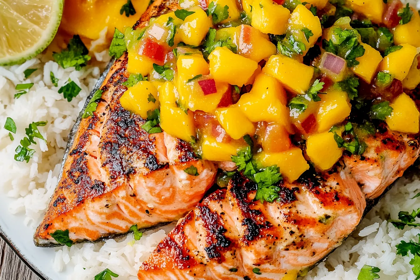 salmon with mango salsa
