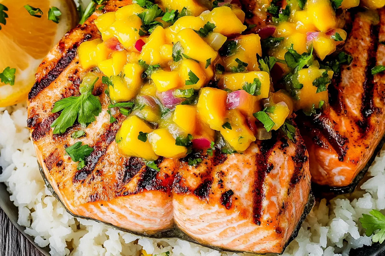 salmon with mango salsa