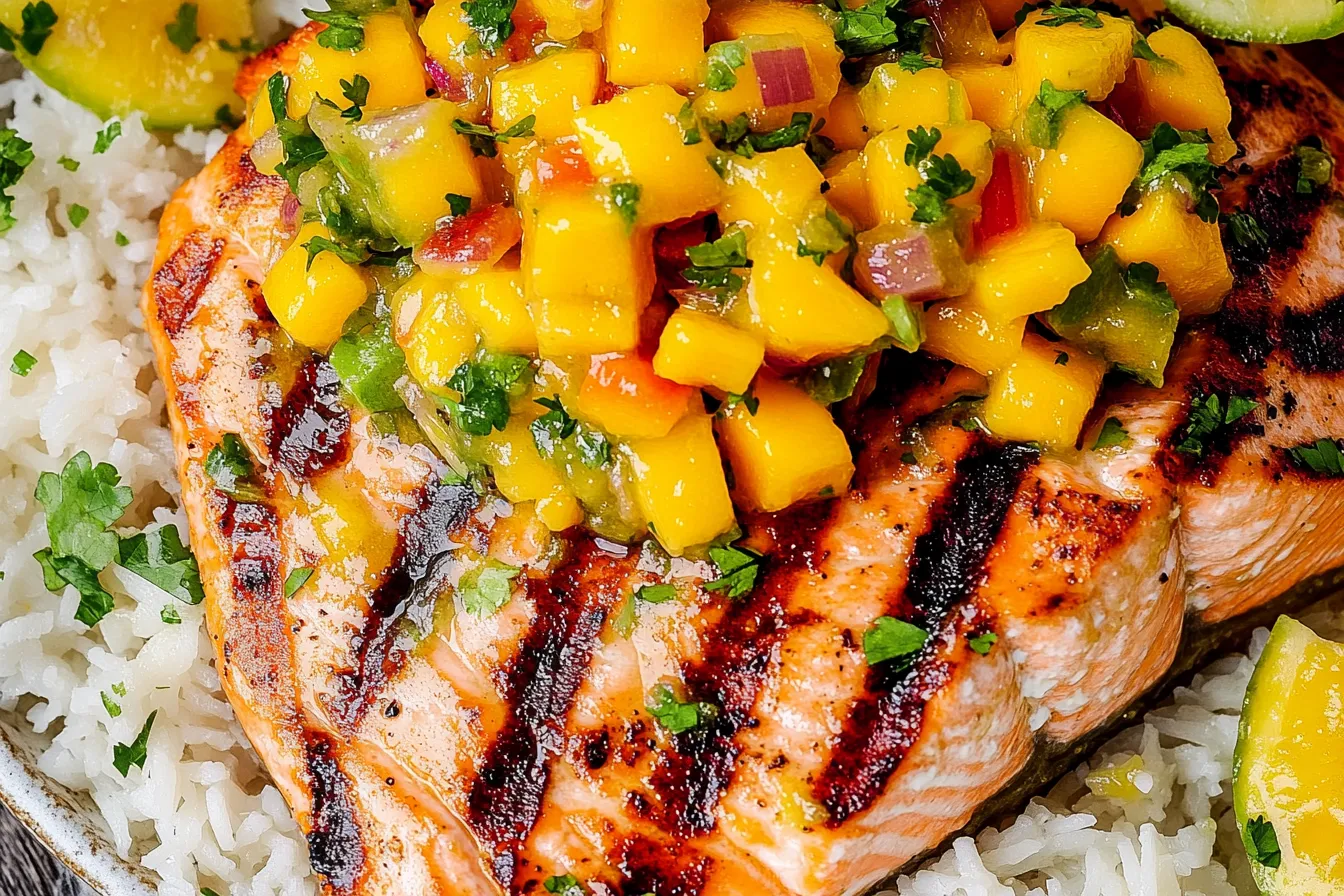 salmon with mango salsa
