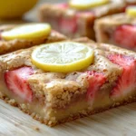 strawberry lemon blondies