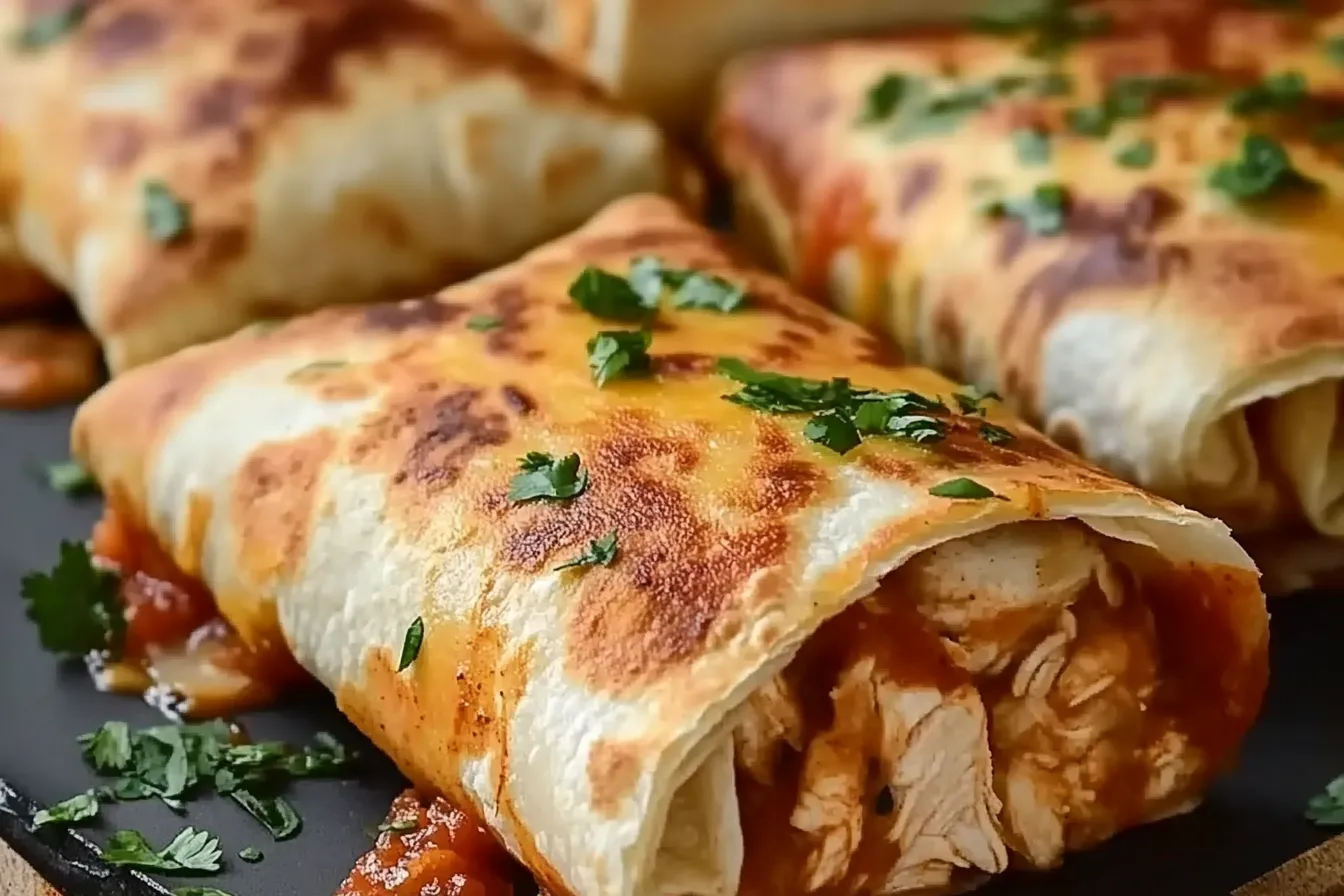 Baked Chicken Chimichangas