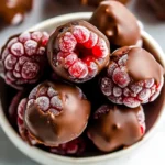 Chocolate Covered Frozen Raspberries
