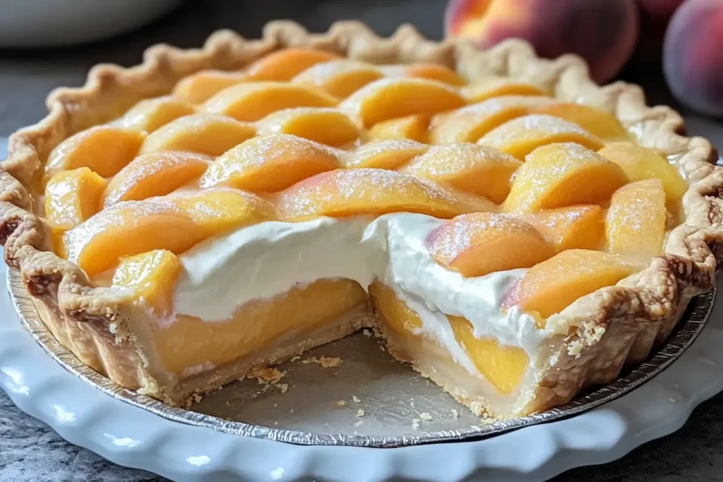 Creamy Peaches and Cream Pie
