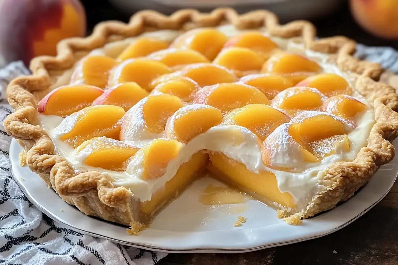 Creamy Peaches and Cream Pie