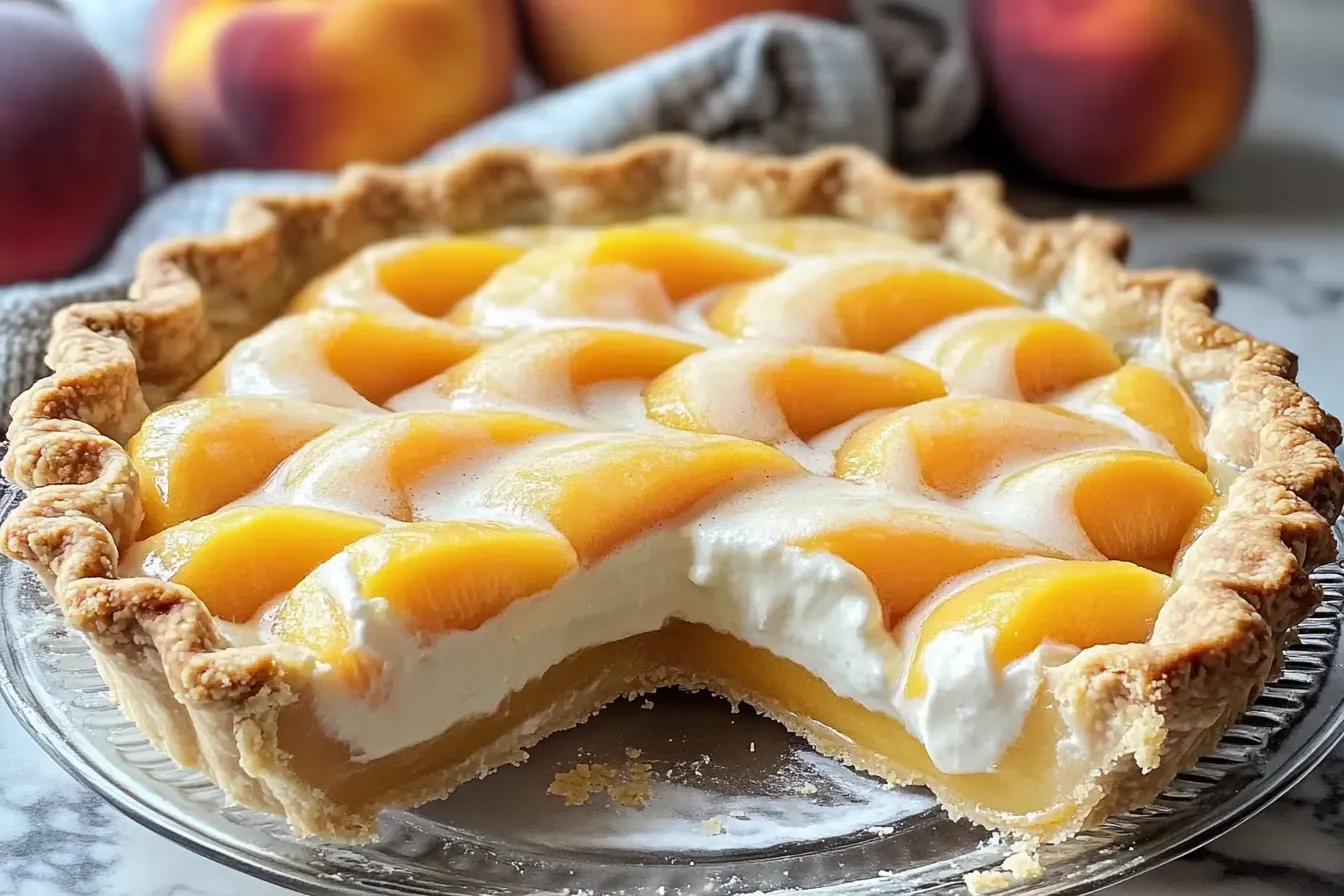 Creamy Peaches and Cream Pie