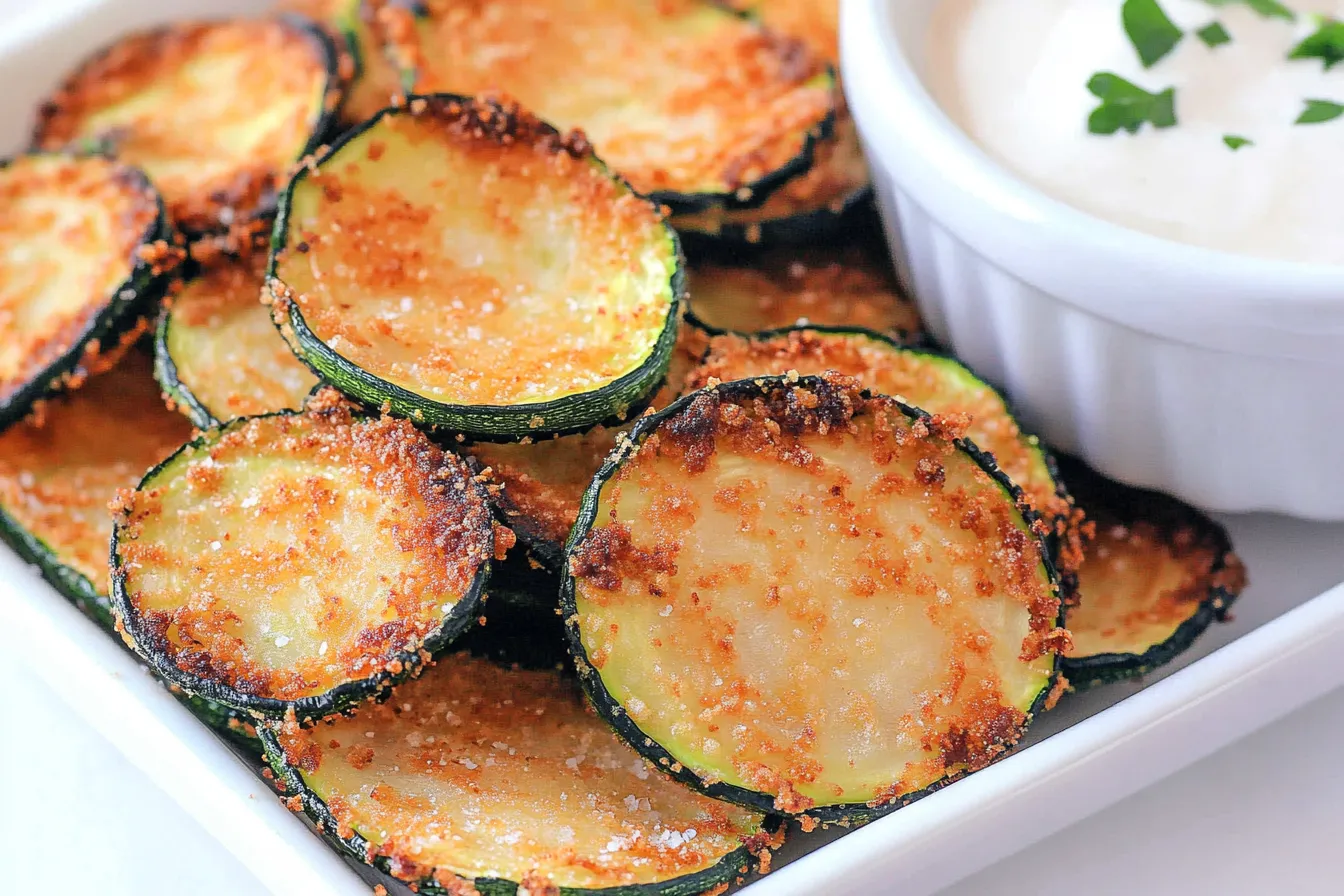 Crispy Air Fried Zucchini Keto Chips